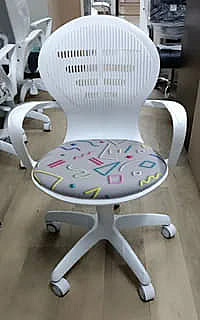 Кресло Варна ВП бел. м.сер. Механизм качания