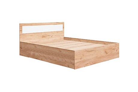  РЭД-1 Кровать 1,4*2,0 (Дуб крафт золотой/дуб крафт белый)+настил ДСП