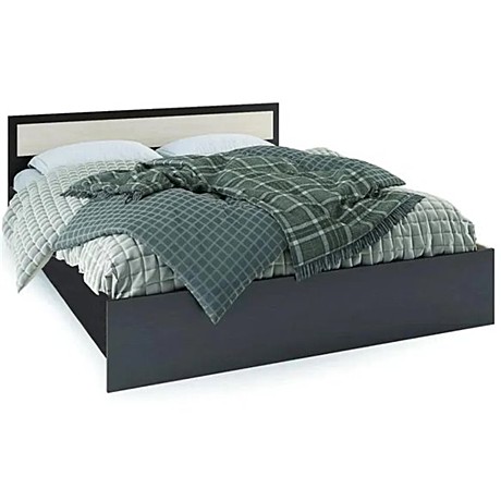 Спальня ГАРМОНИЯ Кровать КР 602 (1,452х0,7х2,032) фасад БЕЛФОРТ/корпус ВЕНГЕ