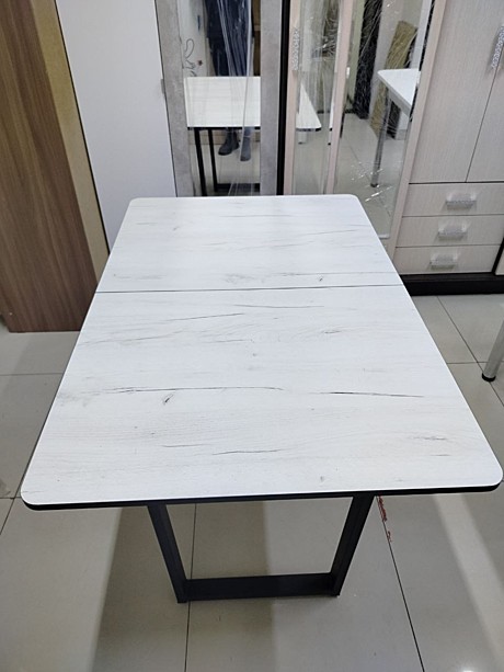 Стол Миллер 1200/1600*800 (Опора прямая) крафт белый